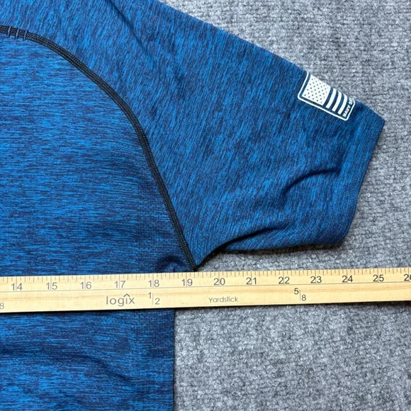 Lululemon Shirt Mens Medium Blue Swiftly Yoga Gym Athleisure Crossfit Murph - Picture 6 of 9